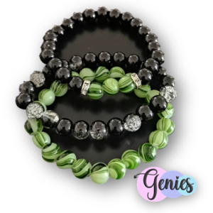 Glass & Wood Beads Bracelet